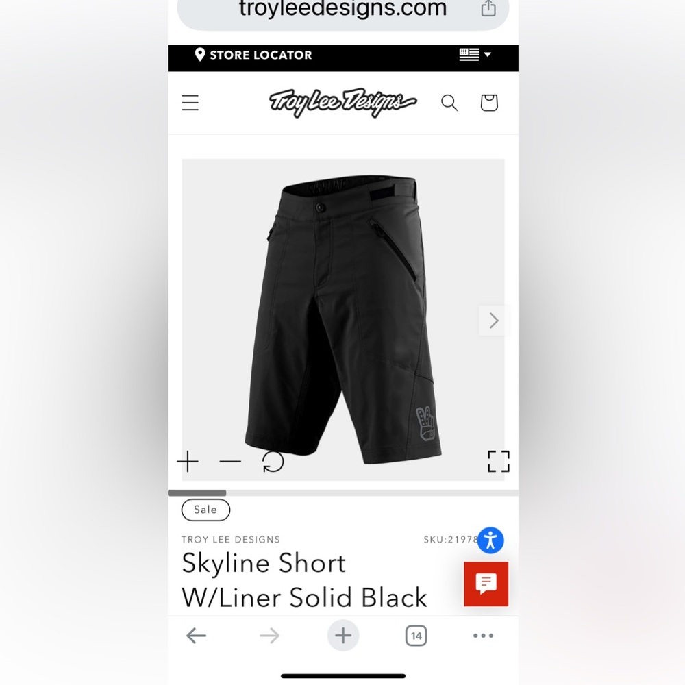 Troy Lee Design Black MTB shorts size medium.